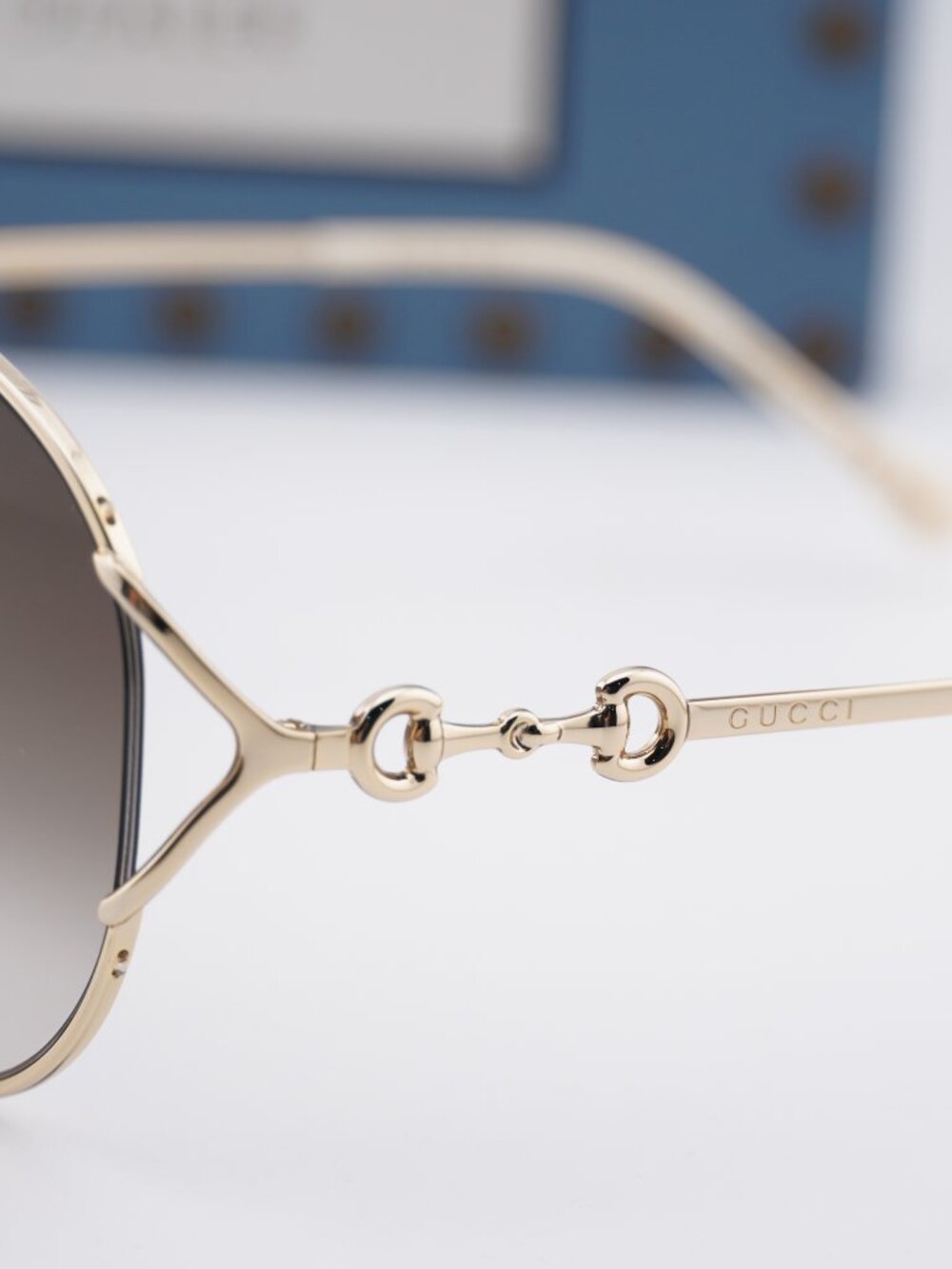 Gucci GG1017SK 003 Round Sunglasses - Gold / Brown - Picture 3 of 12